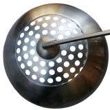 designer chrome metal floor lamp