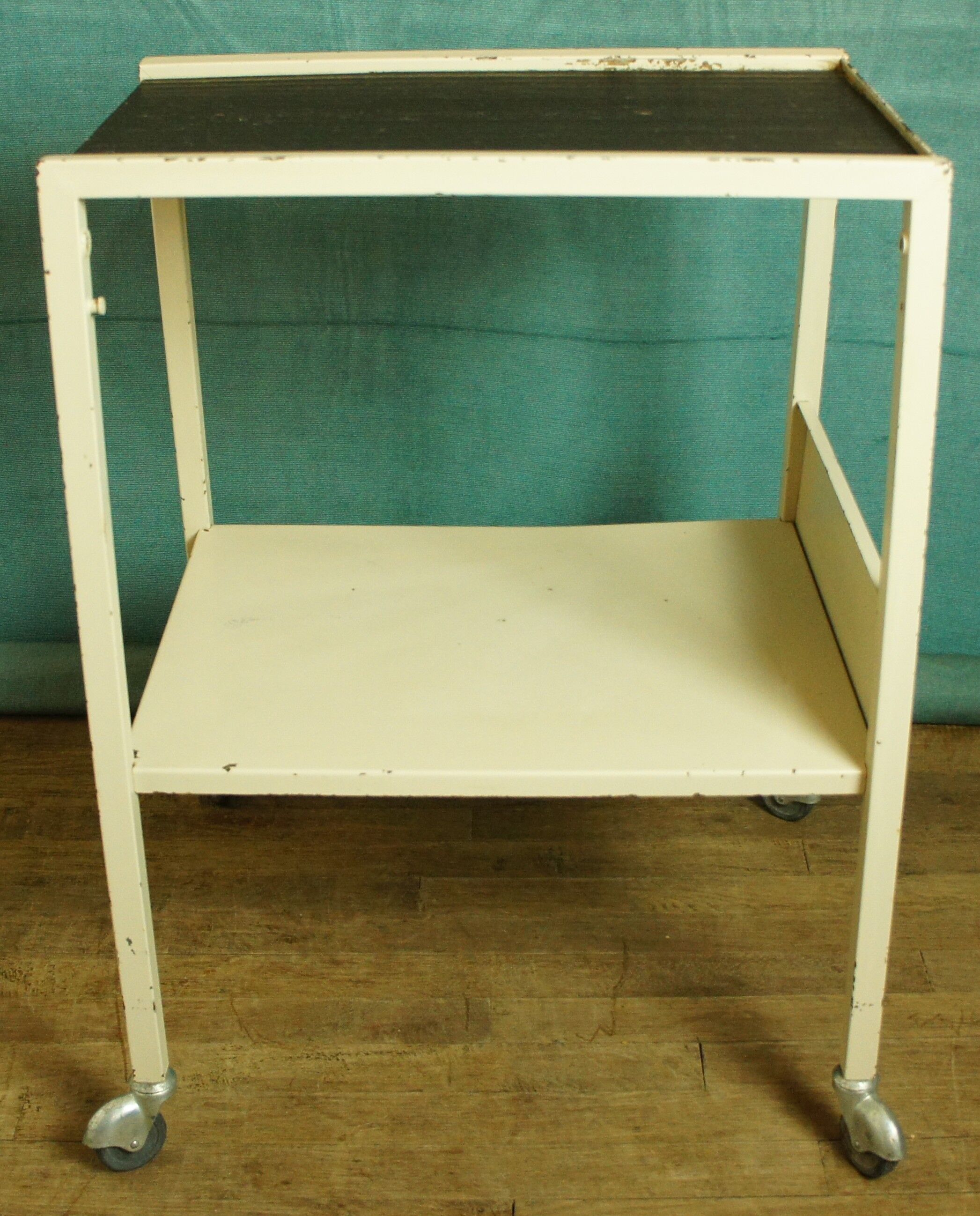 Vintage industrial metal rolling dessert