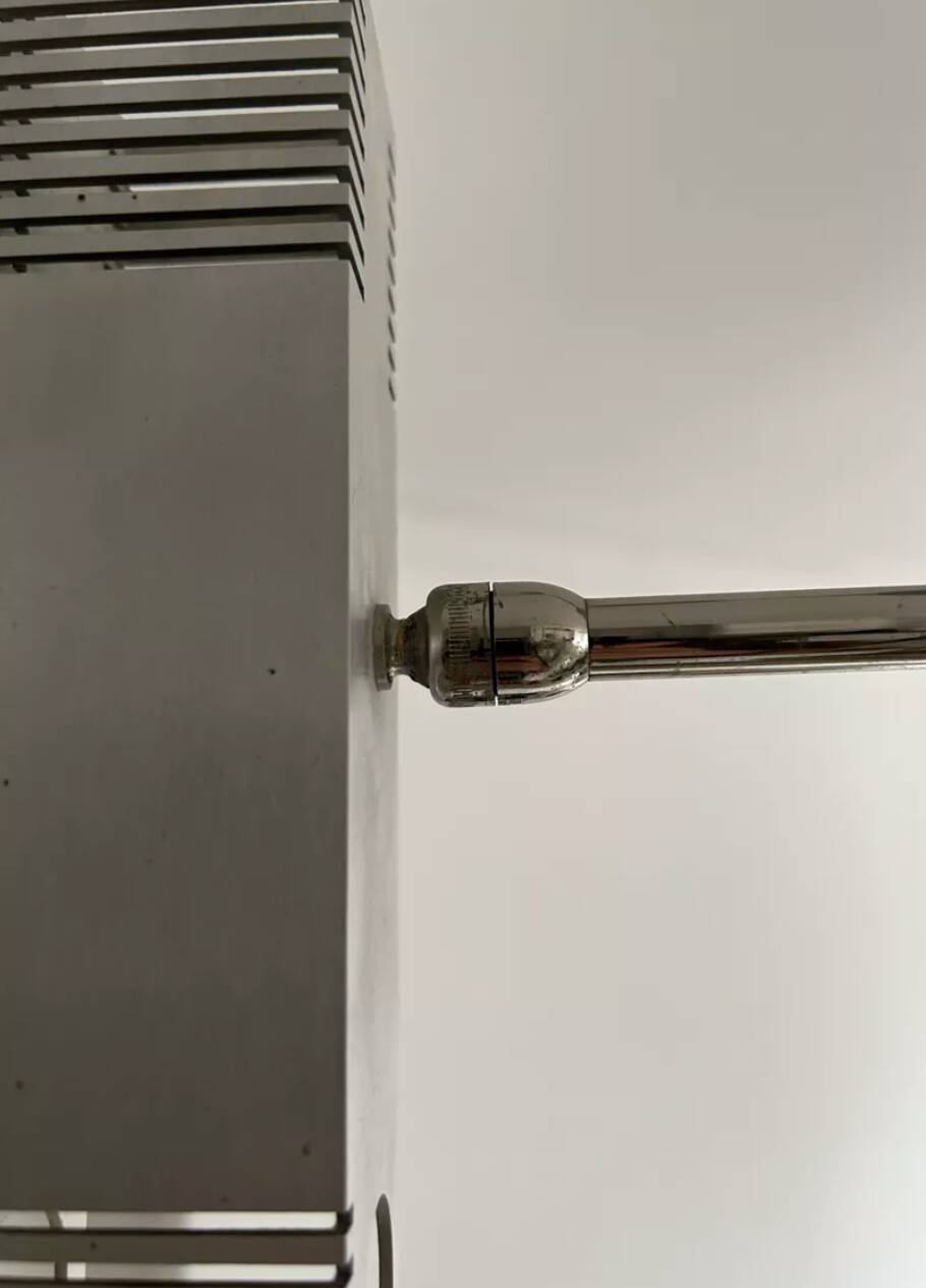 Henri Mathieu chandelier in chromed metal France 1960