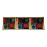Triptyque Vintage Art Optique - Victor Vasarely - 3 Cadres 30x30cm