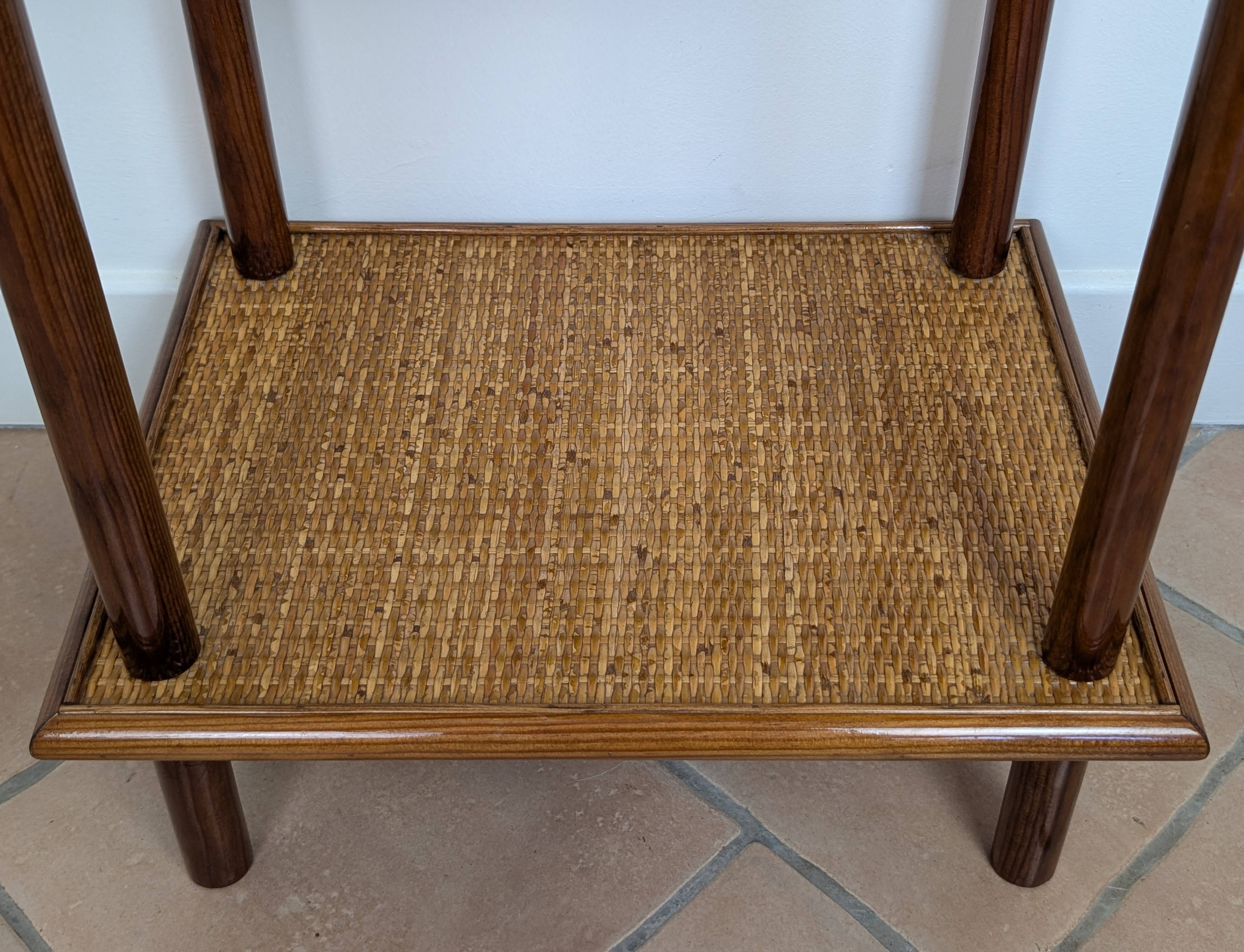 Rattan bedside table