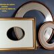 Old oval frame & glass 64x48 rebate 50x40 cm gilded stucco wood gold leaf