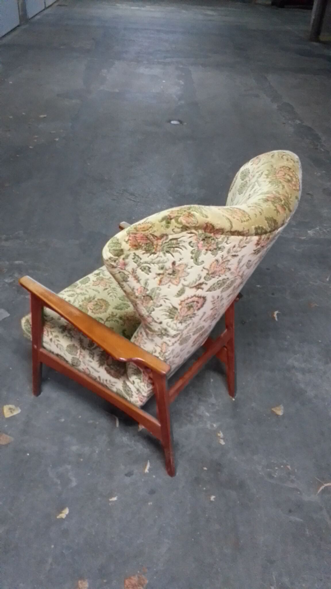 Chair wing chair flower Scandinavian styl Ib Kofod-Larsen for Carlo Gahrn