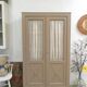 Showcase library cabinet linen patina gustavien shabby