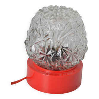 lampe globe rouge