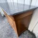 Louis-Philippe commode in burr walnut, Saint-Anne grey marble, mid-century