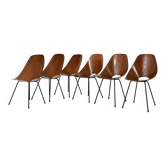 6 "Medea" chairs by Vittorio Nobili for Frattelli Tagliabue, 1950s