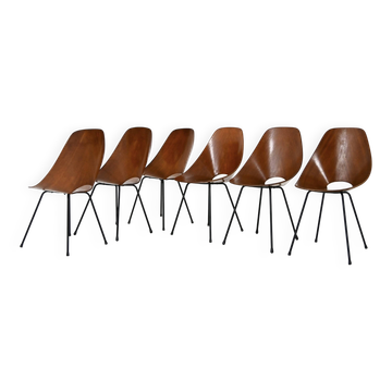 6x Chaises « Medea » par Vittorio Nobili pour Frattelli Tagliabue, 1950s