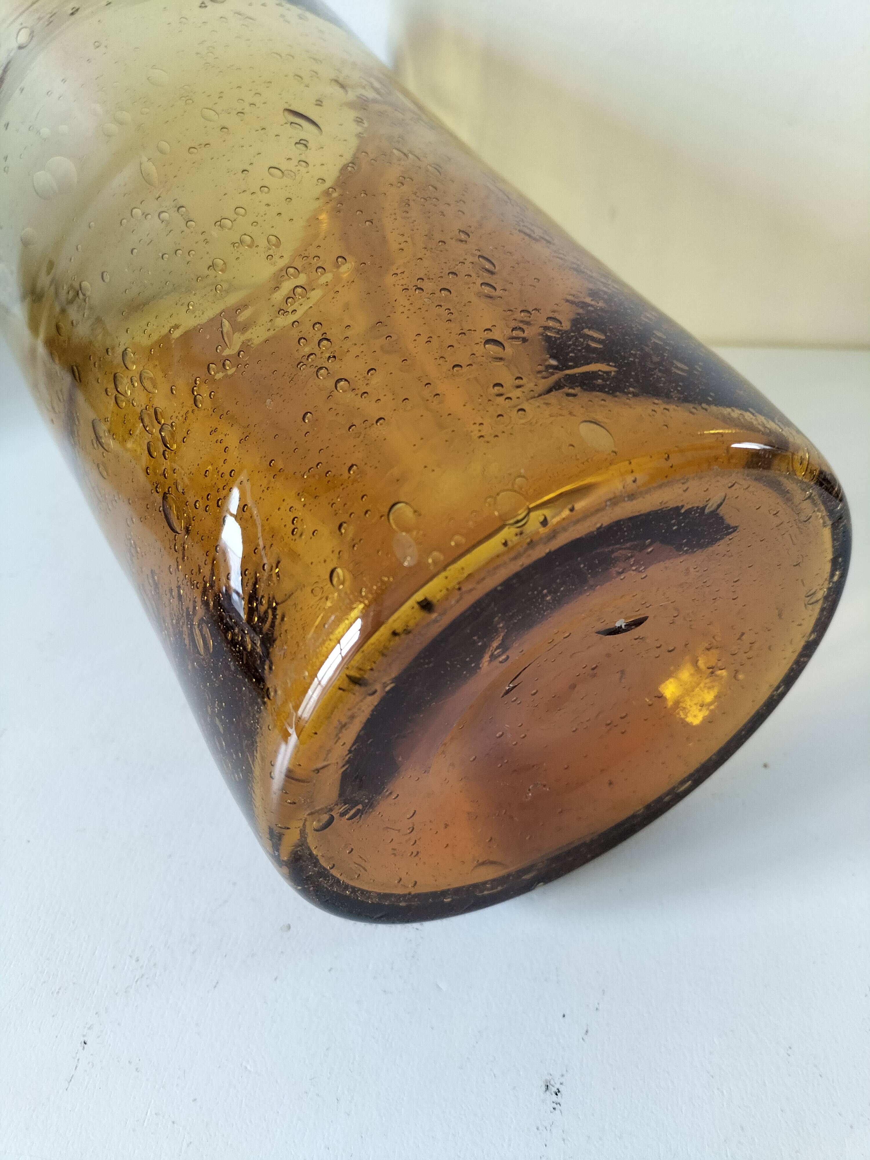 Grand vase verre bullé