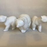 Three signed white polar bears