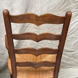 Pair of straw armchairs