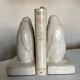 Pair of greenhouses modernist penguin books in cracked art deco earthenware