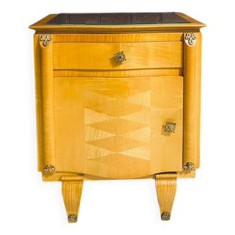 Chevet art déco années 50 miroir incrusté