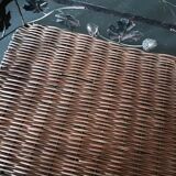 Wicker and wrought iron tray
