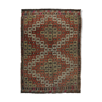 Tapis kilim anatolien fait à la main 207 cm x 153 cm