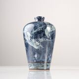 Art Nouveau Vase Herons and Flowers, J.W. Mijnlieff, Holland Utrecht 1900s