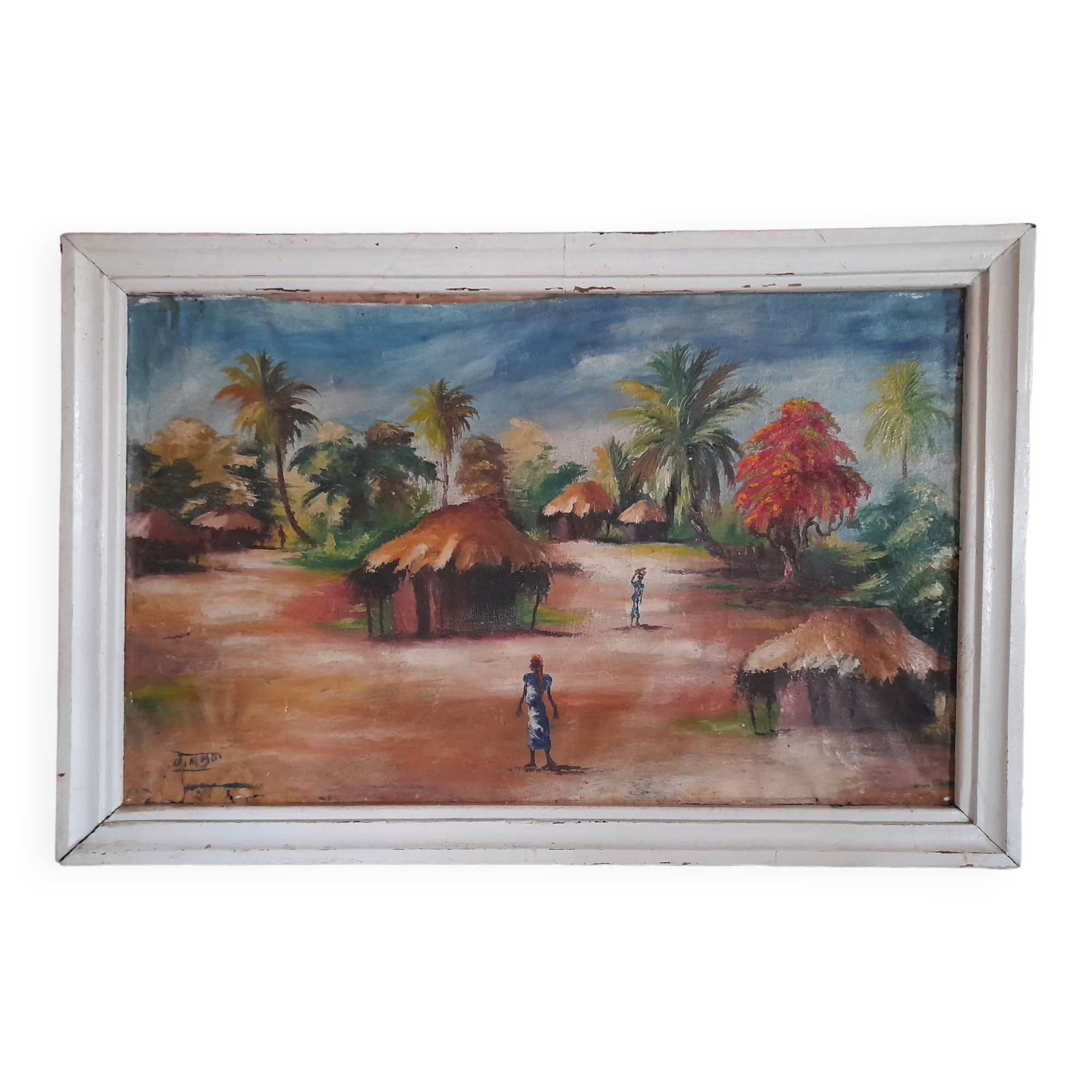 Oil painting signed exotic theme