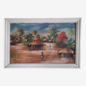 Oil painting signed exotic theme