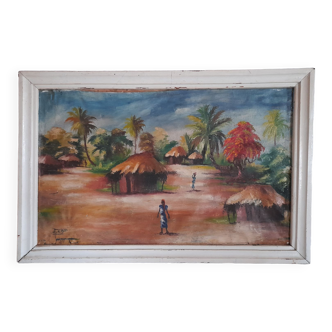 Oil painting signed exotic theme