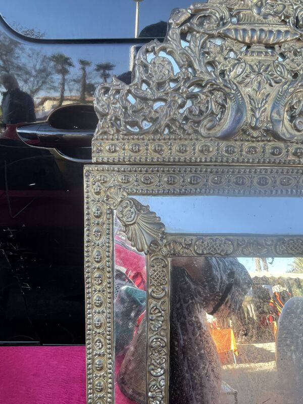 Miroir parecloses dorés Napoléon III