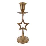 Brass star candlestick