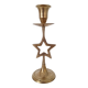 Brass star candlestick