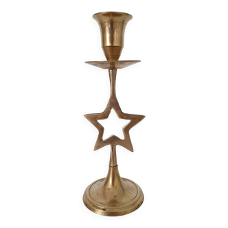 Brass star candlestick