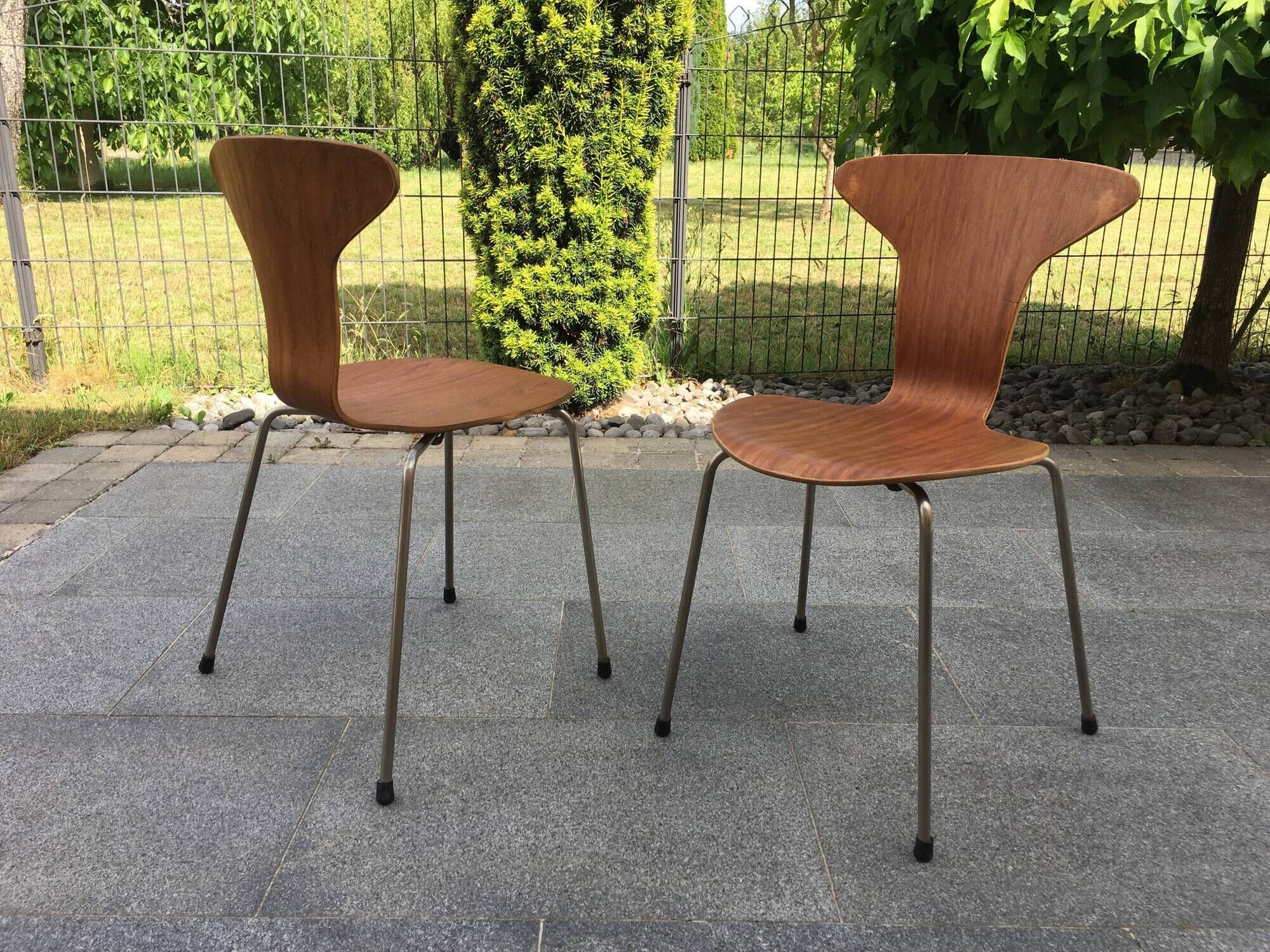 Set of 2 chairs 3105 Mosquito by Arne Jacobsen for Fritz Hansen 50s