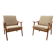 2 Scandinavian armchairs Fredrik Kayser 1960