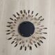 Vintage French metal sun mirror, 52 cm