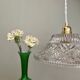 Vintage molded glass lampshade pendant light - tableware collection -