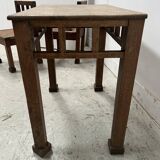 Architectural coffee table in solid oak. 20th century.