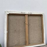 Naive painting of a farm in the Jura