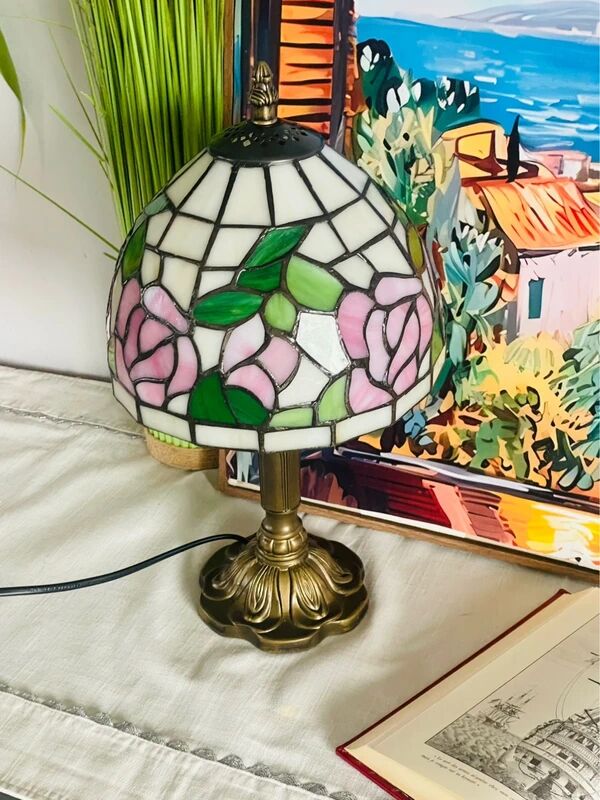 Lamp inspired by vintage Tiffany style Art Nouveau.
