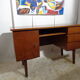 Scandinavian vintage office of the 60s light oak