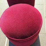 Pair of vintage pouf