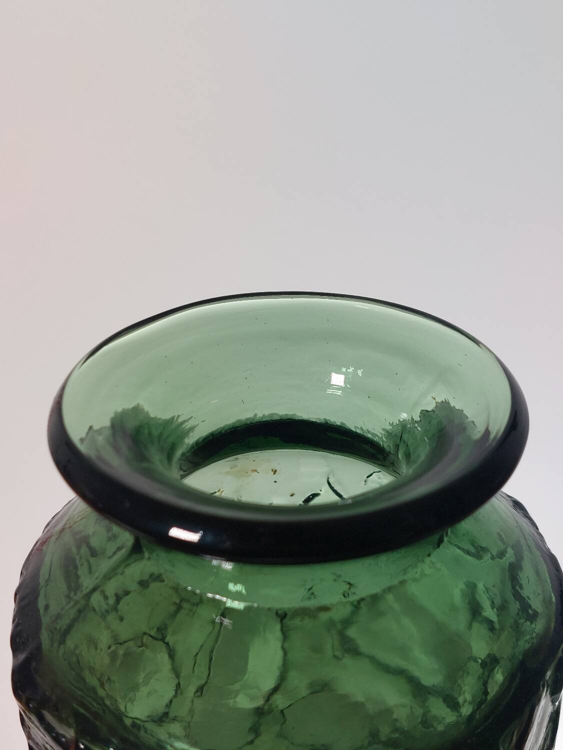 Vintage Mid Century Glass Vase by Augusstson Ruda Glasbruk