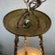 Antique alabaster Art Deco plafonnier chandelier