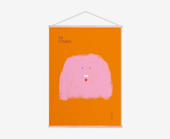 Affiche murale colorée chien pour enfant 30cm*40cm