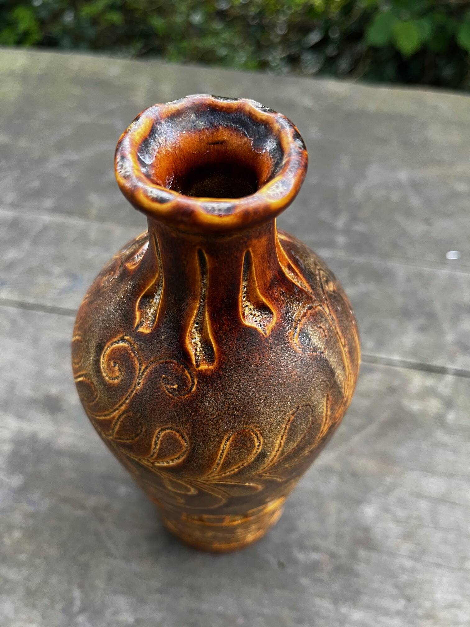 Ceramic vase from Vallauris by Huguette Bessone