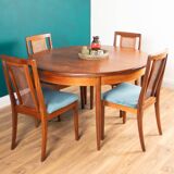 Retro teak gplan 1960s fresco dining table & 4 four chairs by victor wilkins