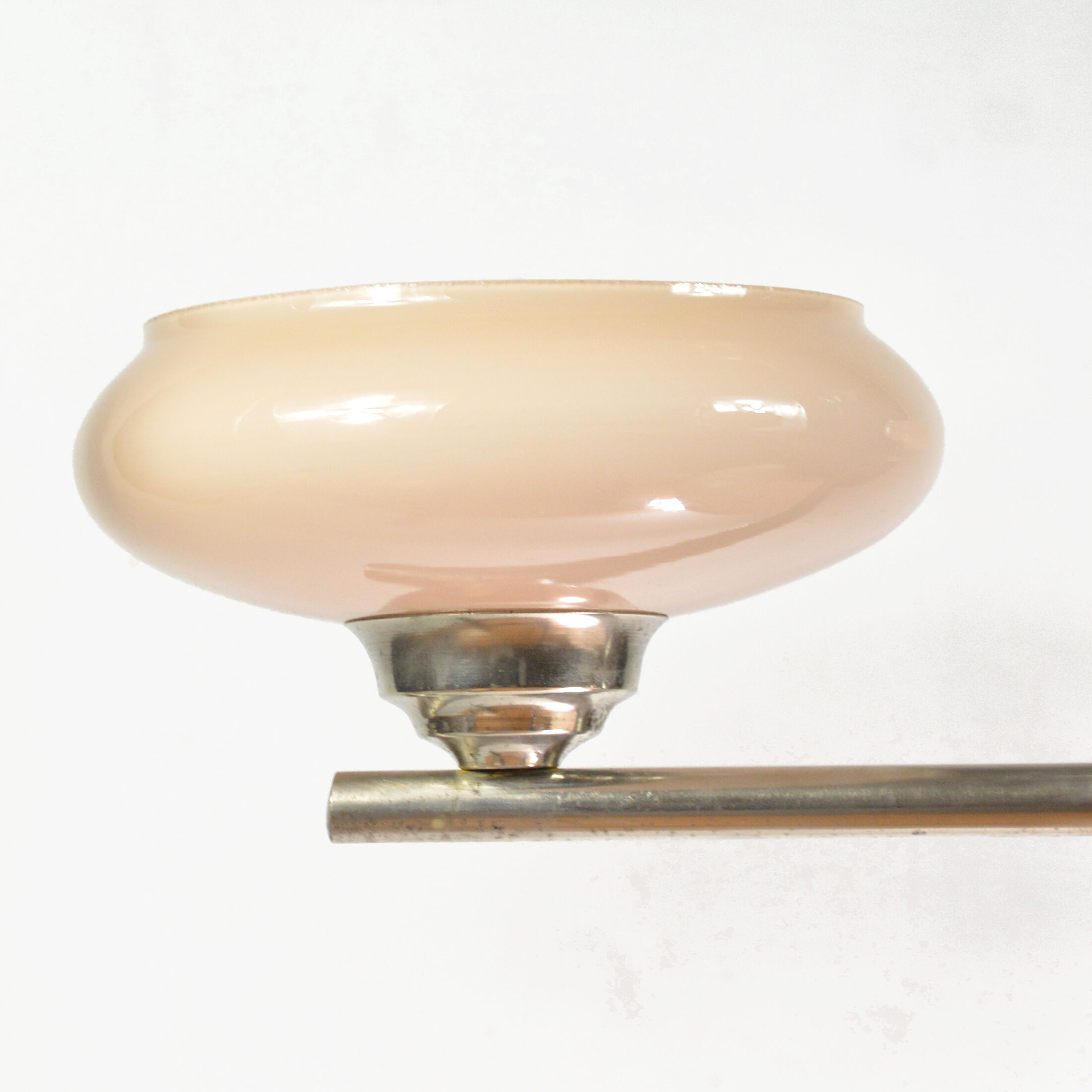 1950s art deco chandelier, Spółdzielnia Pracy Metal Kraków, Poland