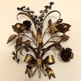 Pair of gilt double wall candleholders by Hans Kögl, 1960s