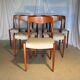 Set of 6 scandinavian teak chairs
