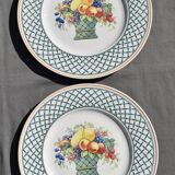 6 flat plates Villeroy & Boch basket model