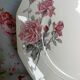 Old octogonal silver flower rose service dish