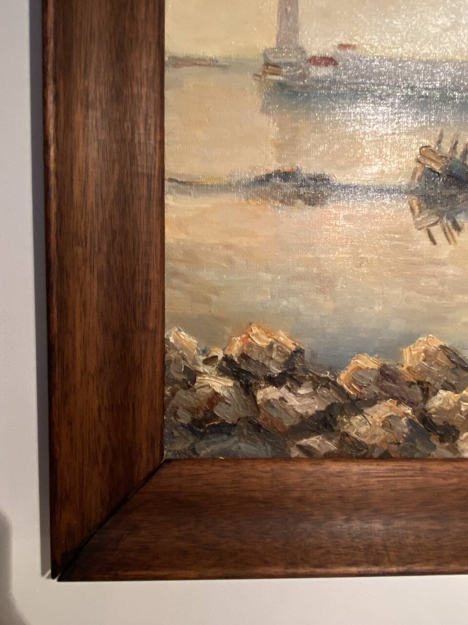 Old painting, Marine signed André Cartayrade (1921-2016)