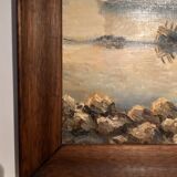 Tableau ancien , Marine signée André Cartayrade (1921-2016)