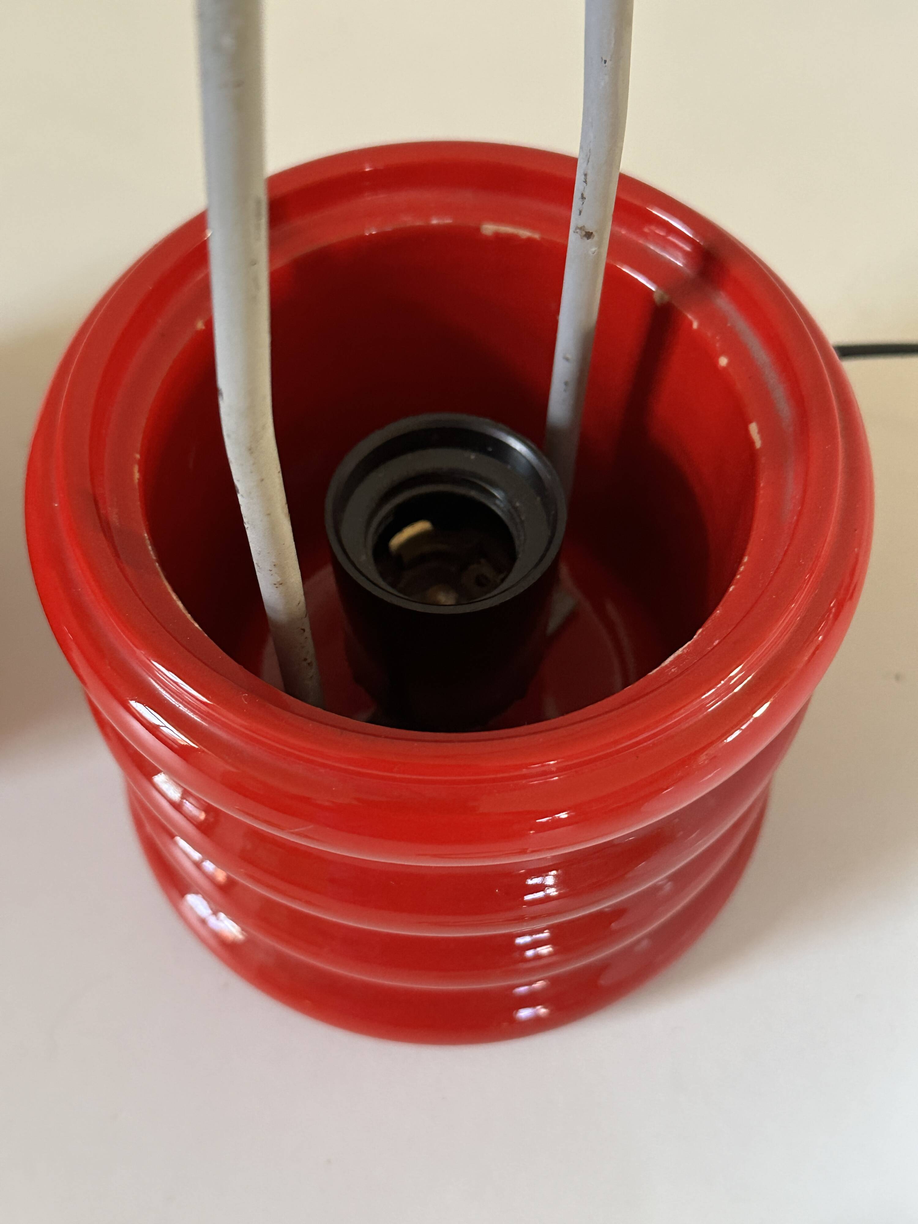 Vintage 70s ceramic design lantern lamp