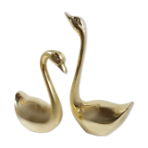 Couple swans brass